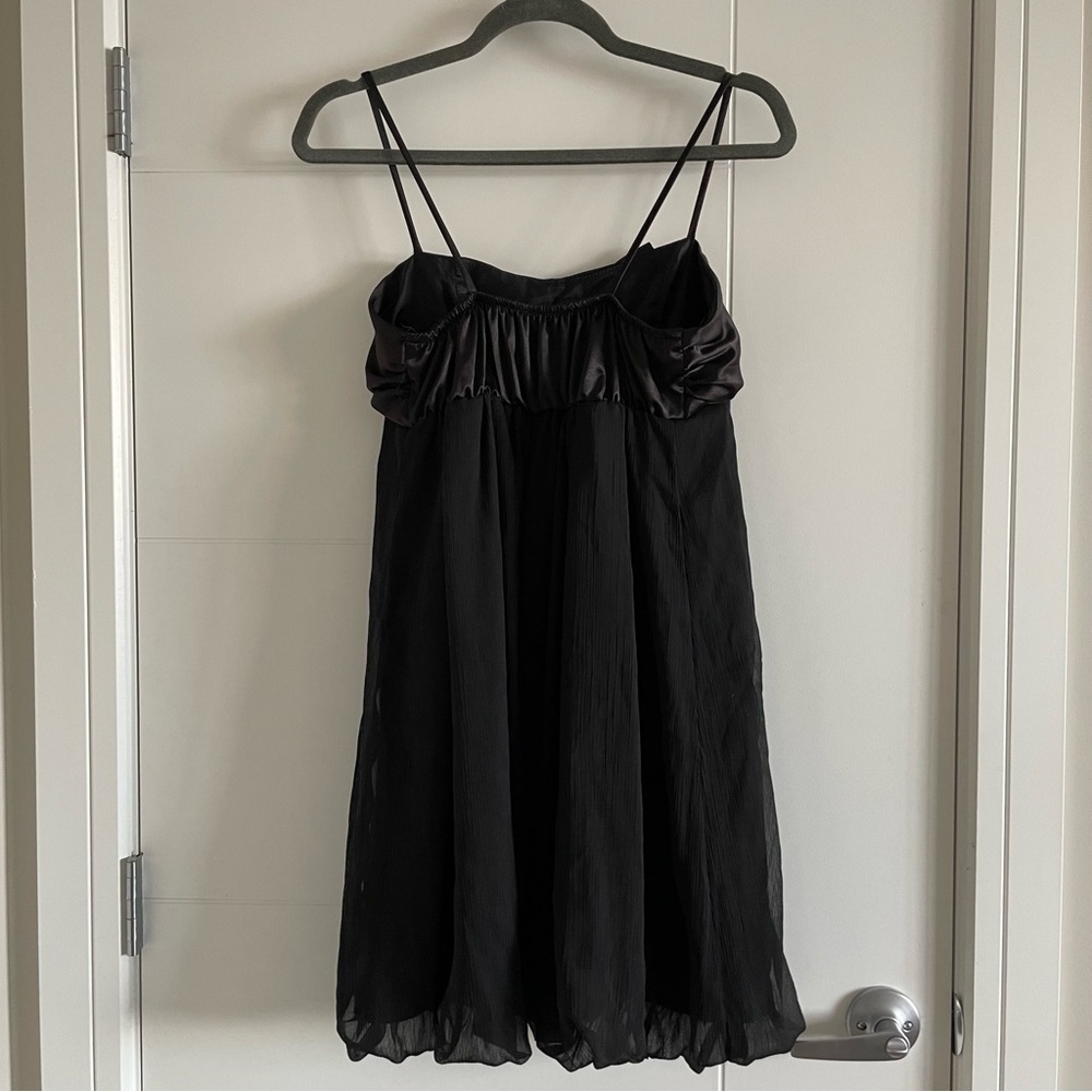 3/$45 Satin Bow Babydoll Mini Dress - Picture 4 of 7